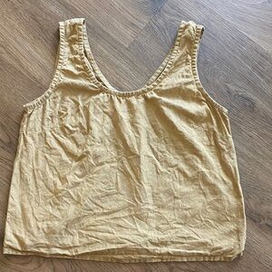 notPERFECTLINEN Mustard Tank Top